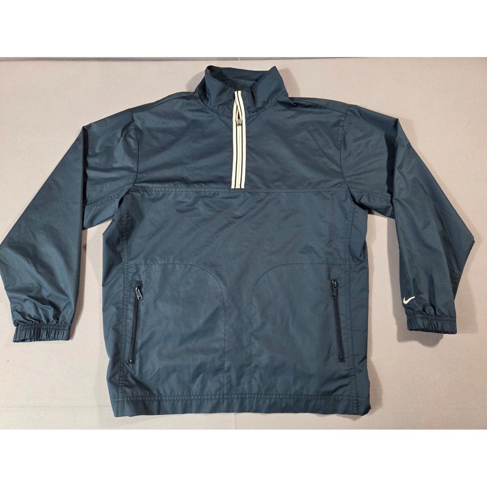 Vintage Nike Golf Storm-FIT Mens Large Blue 1/4 Zip Windbreaker Jacket Pullover